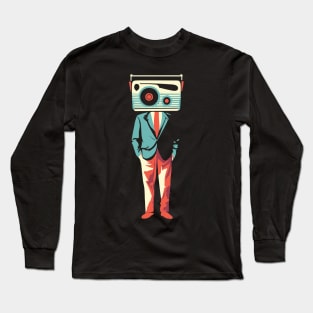 Man With A Radio Head - 90s Brit Rock Lovers Long Sleeve T-Shirt